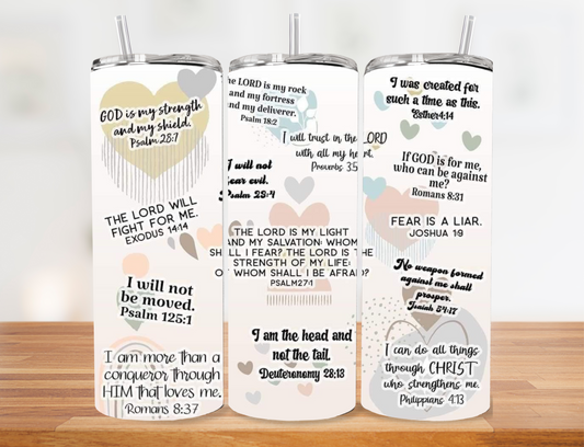 Tumbler 20 oz - God Bible verse